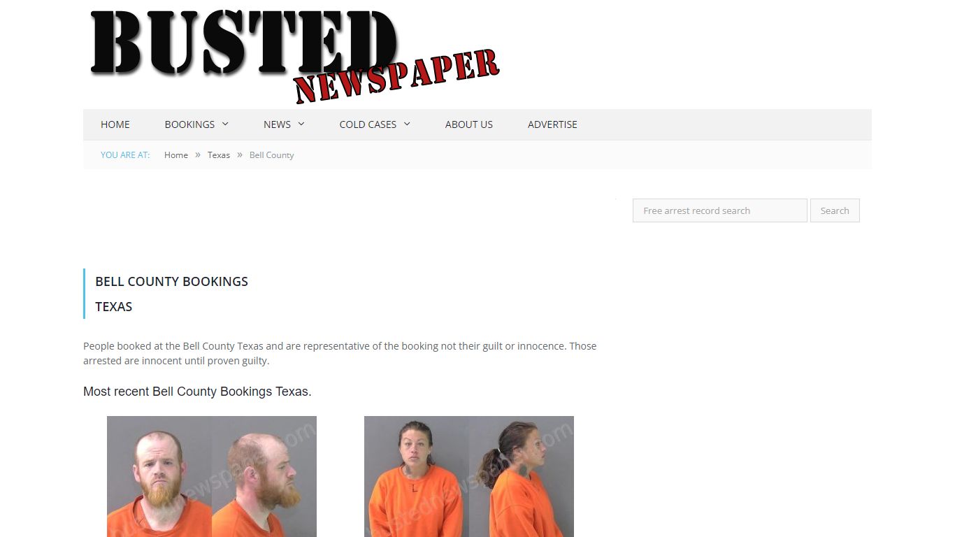 Bell County, TX Mugshots - BUSTEDNEWSPAPER.COM